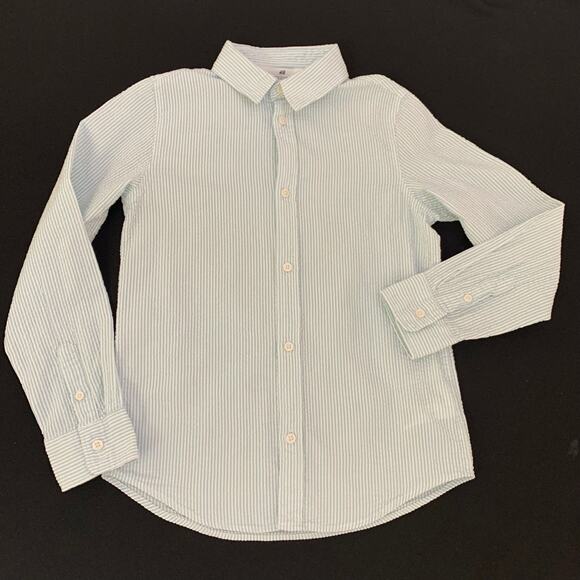 Lot of 2 Boys Shirts H&M Button Front Sz 8 Childrens Place Sweater Sz 7/8 Preppy - Picture 3 of 16